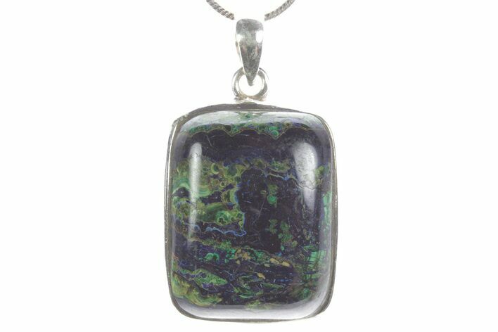 Stunning Malachite and Azurite Pendant - Sterling Silver #353981